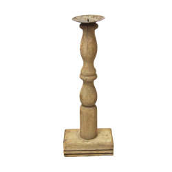 Świecznik drewniany w starym stylu 35cm